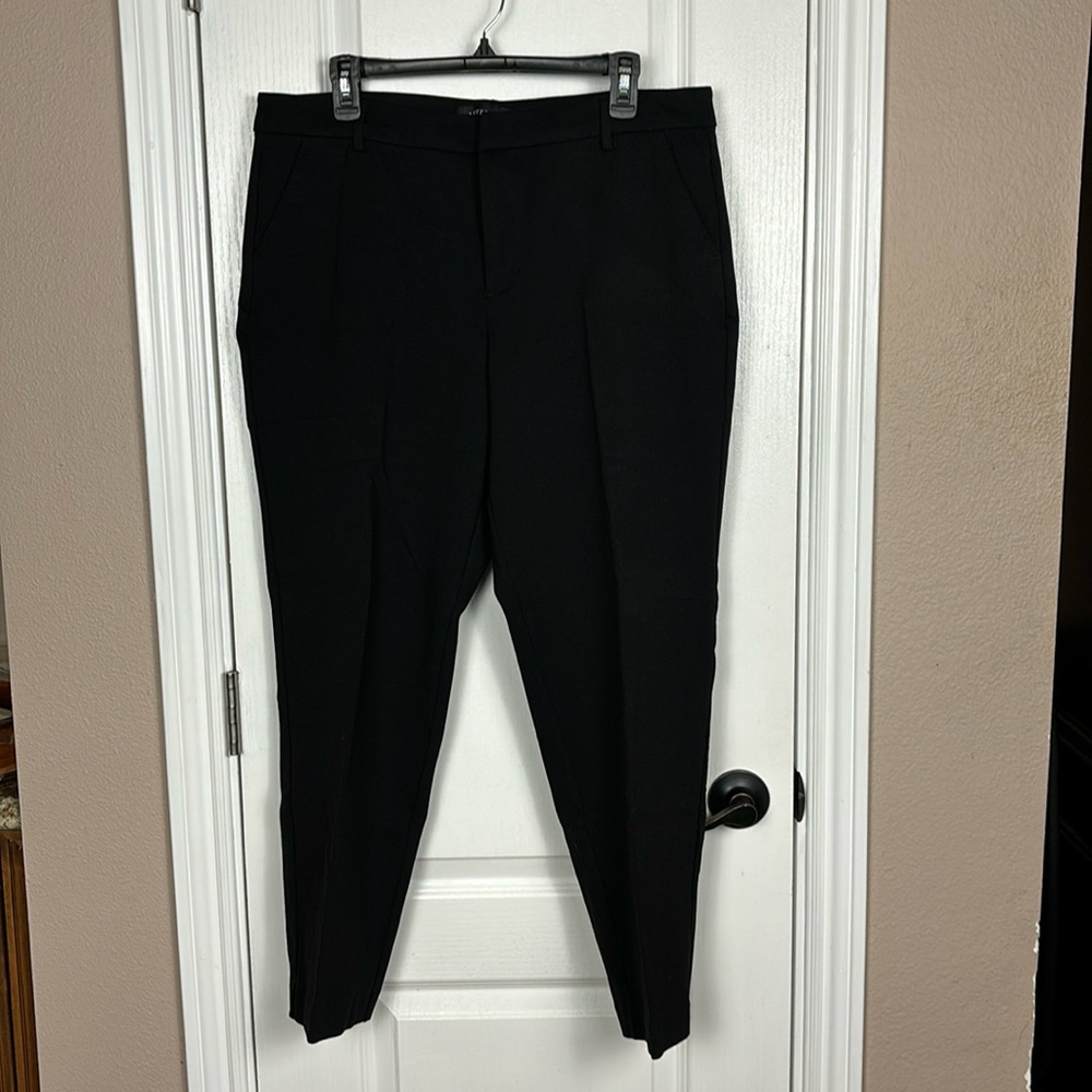 Liverpool Women's Blk Kelsey Ponte Knit Zip Super Stretch Ankle Pants Size 16/33